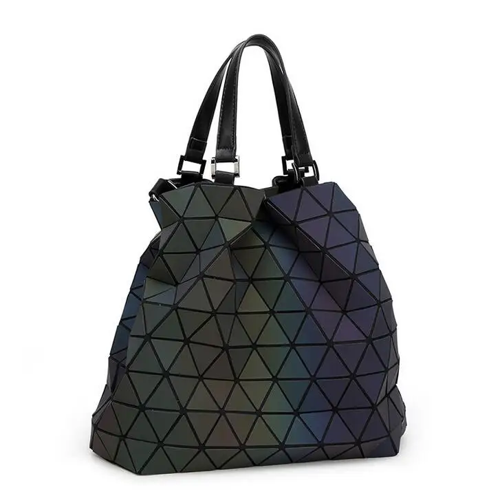 Женские складные сумки Maelove яркие с геометрическим узором и зеркальными