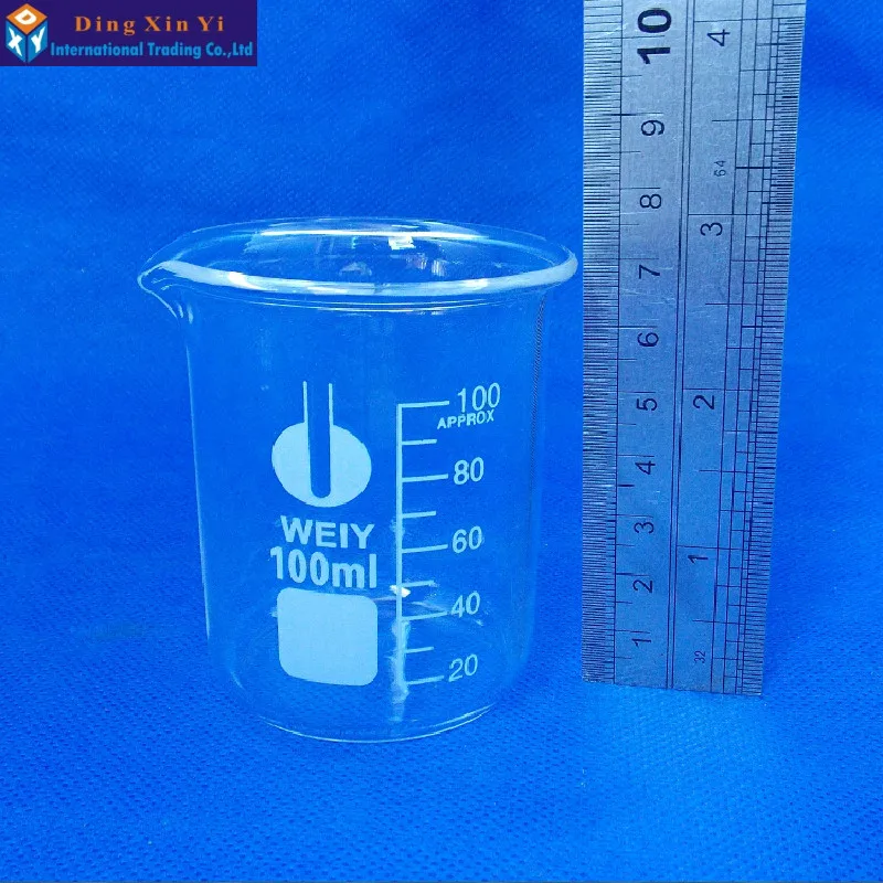 (12pieces/lot)Glass beaker 100ml Lab Supplies Good quality High boron material | Канцтовары для офиса и дома