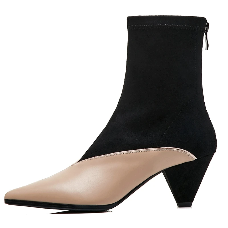 ANMAIRON/2018 Модная базовая женская обувь с острым носком Ботильоны Botas Mujer Invierno