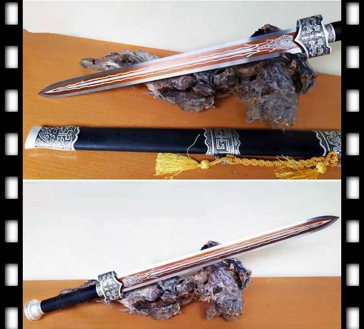 Высококачественный Китайский Меч Хань Цзянь острые лезвия из марганцевой стали