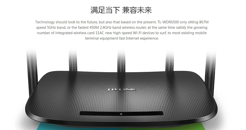 TP-LINK Беспроводной Wi-Fi маршрутизатор AC TL-WDR6500 1300 Мбит/с 1 WAN 4 LAN 2 USB 2,4 ГГц+ 5 ГГц 802.11ac/b/n/g/a/3/3u/3ab для семьи/SOHO