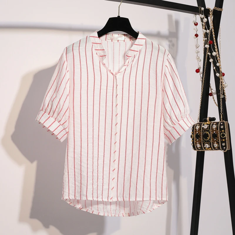 2019 Plus Size Two Piece Set Women Shirt+Elastic Waist Pants Joggers Striped Tops Casual Hollow Pant Sets For Woman Summer |