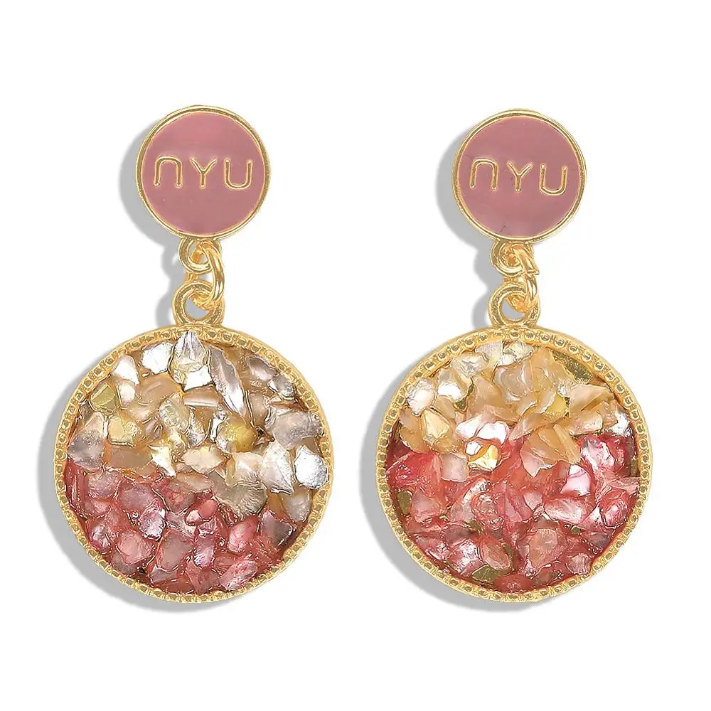 2019 модные круглые Красочные Висячие серьги для женщин богемные полимерные