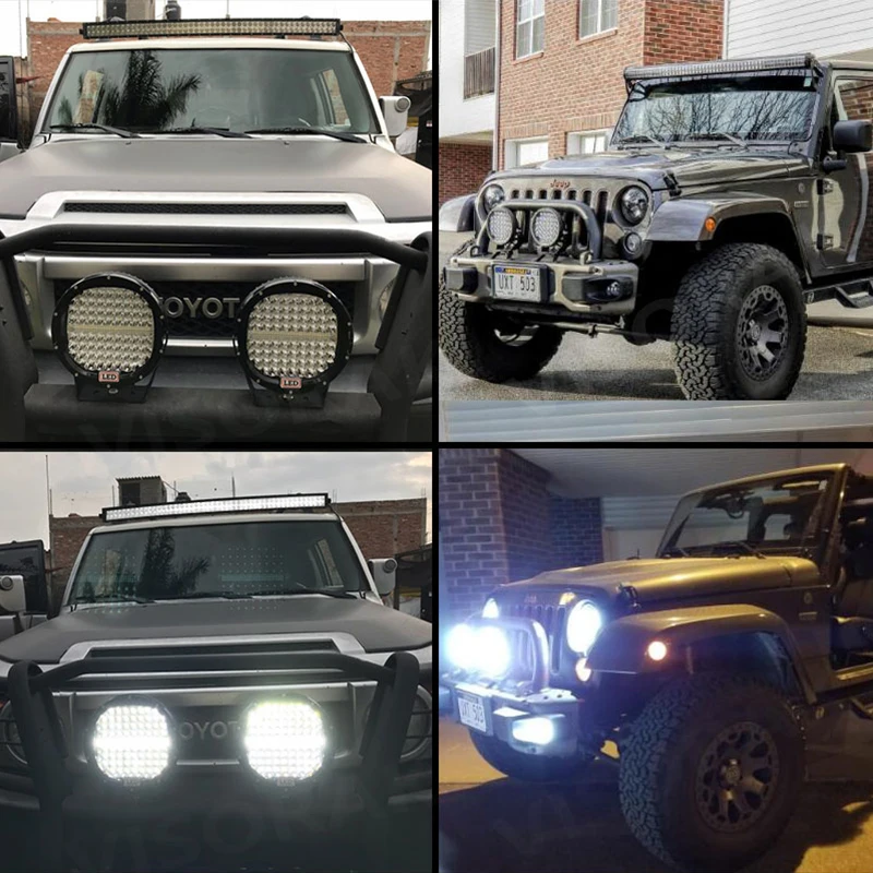 Светодиодные тракторы OKEEN 63 Вт 9 3 дюйма 4x4 световая балка рабочая светодиодная