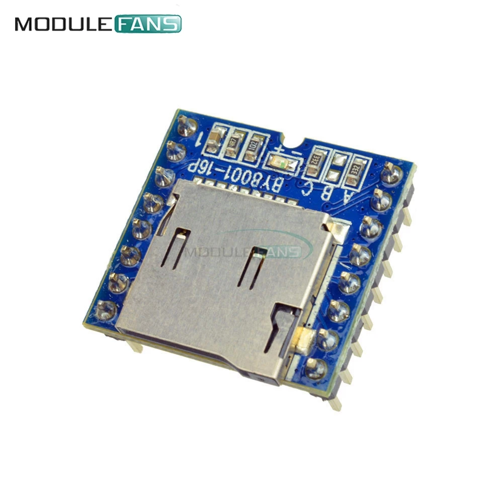 TF карта Micro SD карт флеш накопителей BY8001 16P MP3 плеер для Arduino аудио голосовой модуль