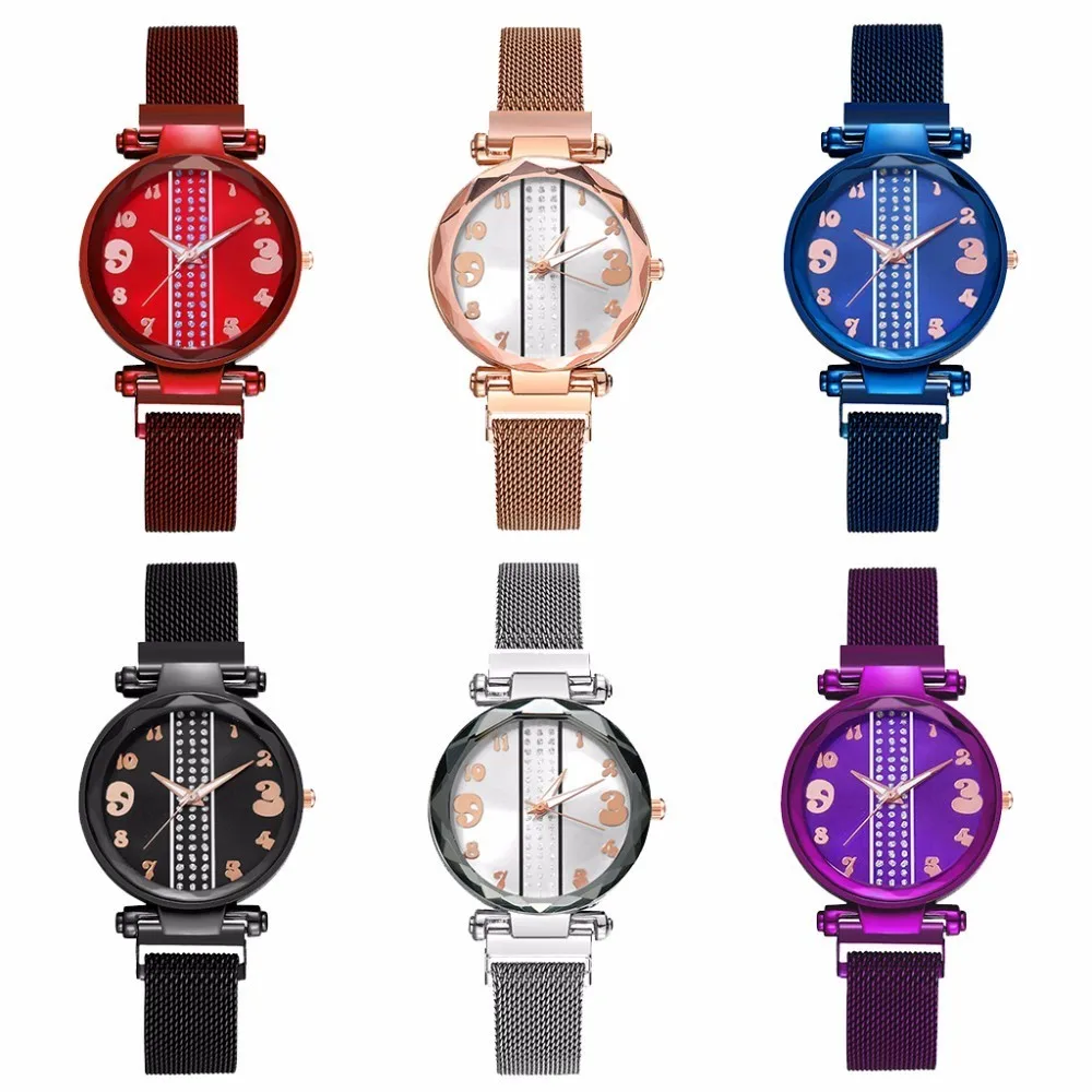 Часы женские кварцевые с магнитной застежкой из нержавеющей стали|Женские наручные часы| |