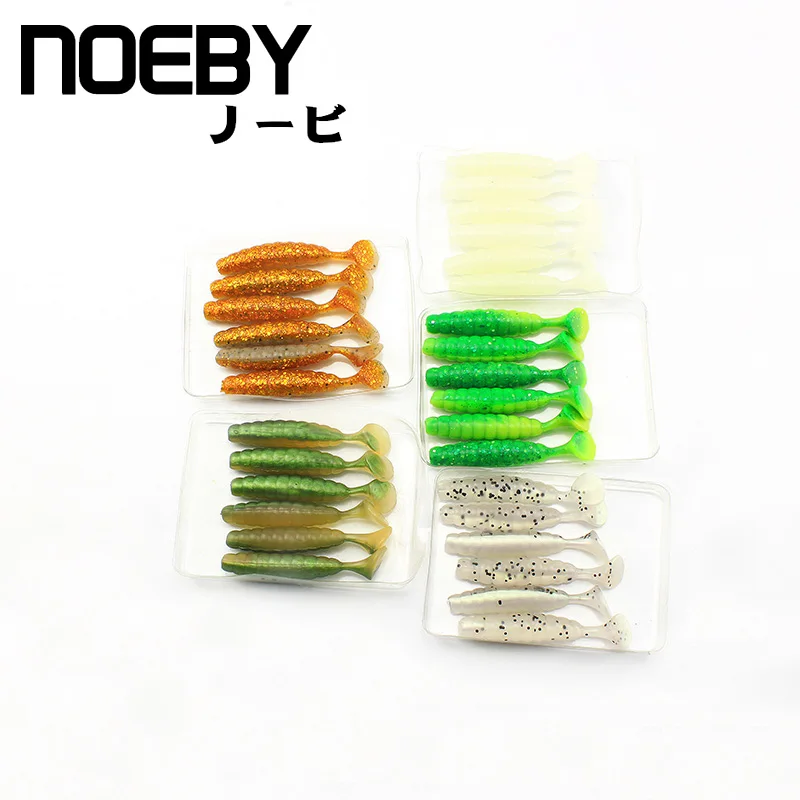 NOEBY 6 шт./лот Мягкая приманка 60 мм/3 2 г качественная профессиональная рыболовная