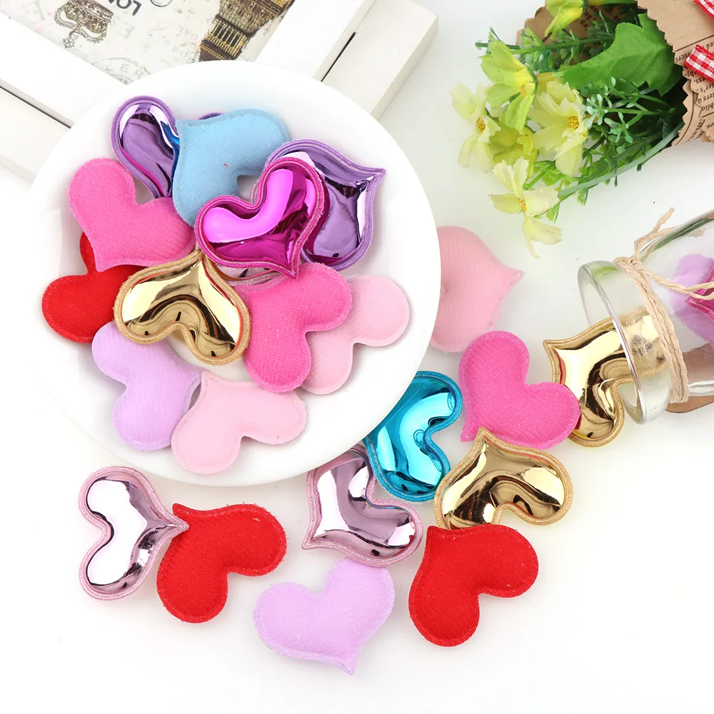 12 шт. разноцветные нашивки из искусственной кожи мягкие в форме сердца короны