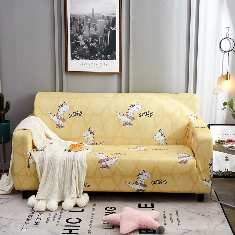 Эластичные чехлы для диванов с принтом единорога всех размеров разных форм