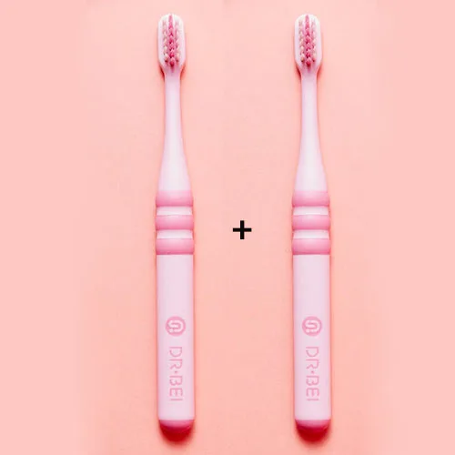 2 Pink 2 шт./компл. Xiaomi Doctor B детская зубная щетка пищевой материал Импортная мягкая щетка для детей 6-12 лет лучший подарок - Цвет: 2 Pink