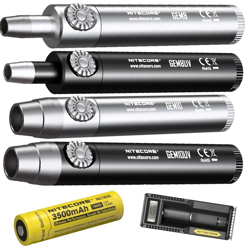 NITECORE GEM8 GEM8UV GEM10 GEM10UV ЮВЕЛИРНЫЙ СВЕТ 800LM CREE XP L HI V3 светодиодный фонарик с 18650