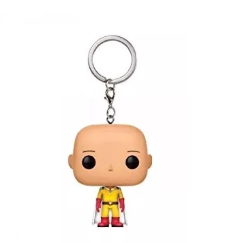 Saitama Экшн-фигурка брелок игрушки Япония Аниме счастливые Мстители Веном Ходячие мертвецы Negan Рик Magic Thestrals фигурка Keychcain - Цвет: Saitama