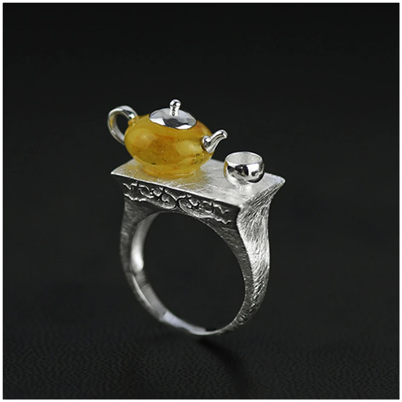 Женское Винтажное кольцо Lotus Fun ювелирное изделие ручного изготовления из