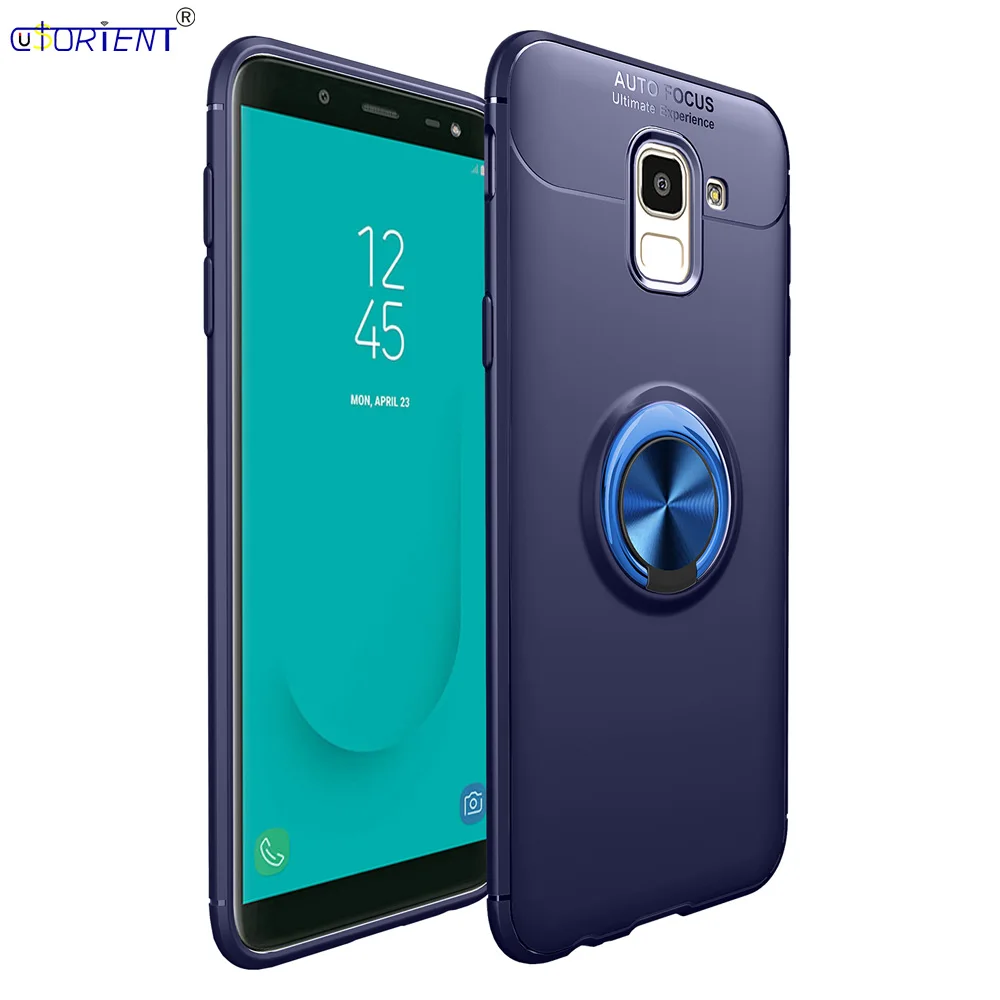 Подставка Funda для Samsung Galaxy J6 2018 металлический чехол с кольцом пальца SM J600F J600G J600F/DS