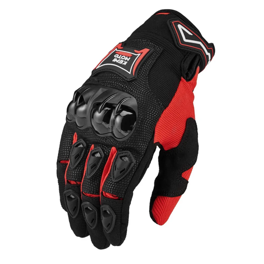 Red 2 Мотоциклетные перчатки летние защитные Guantes Moto Invierno перчатки для мотокросса с сенсорным экраном мужские и женские дышащие Guanti Moto - Цвет: Red 2
