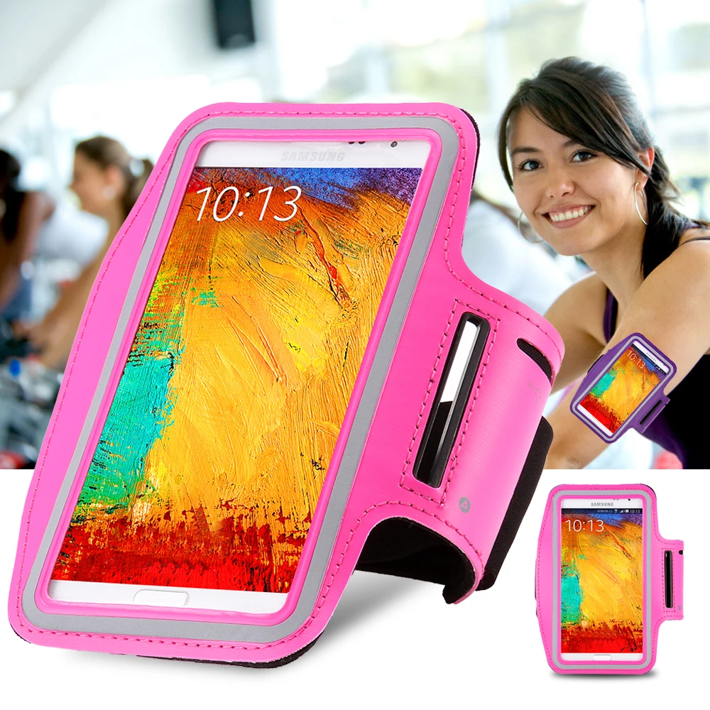 Porta celular palestra sport Case for Samsung Galaxy Note 1 2 3 4 5 i9220 N7100 N9000 N910 Sport Running arm band Waterproof | Мобильные