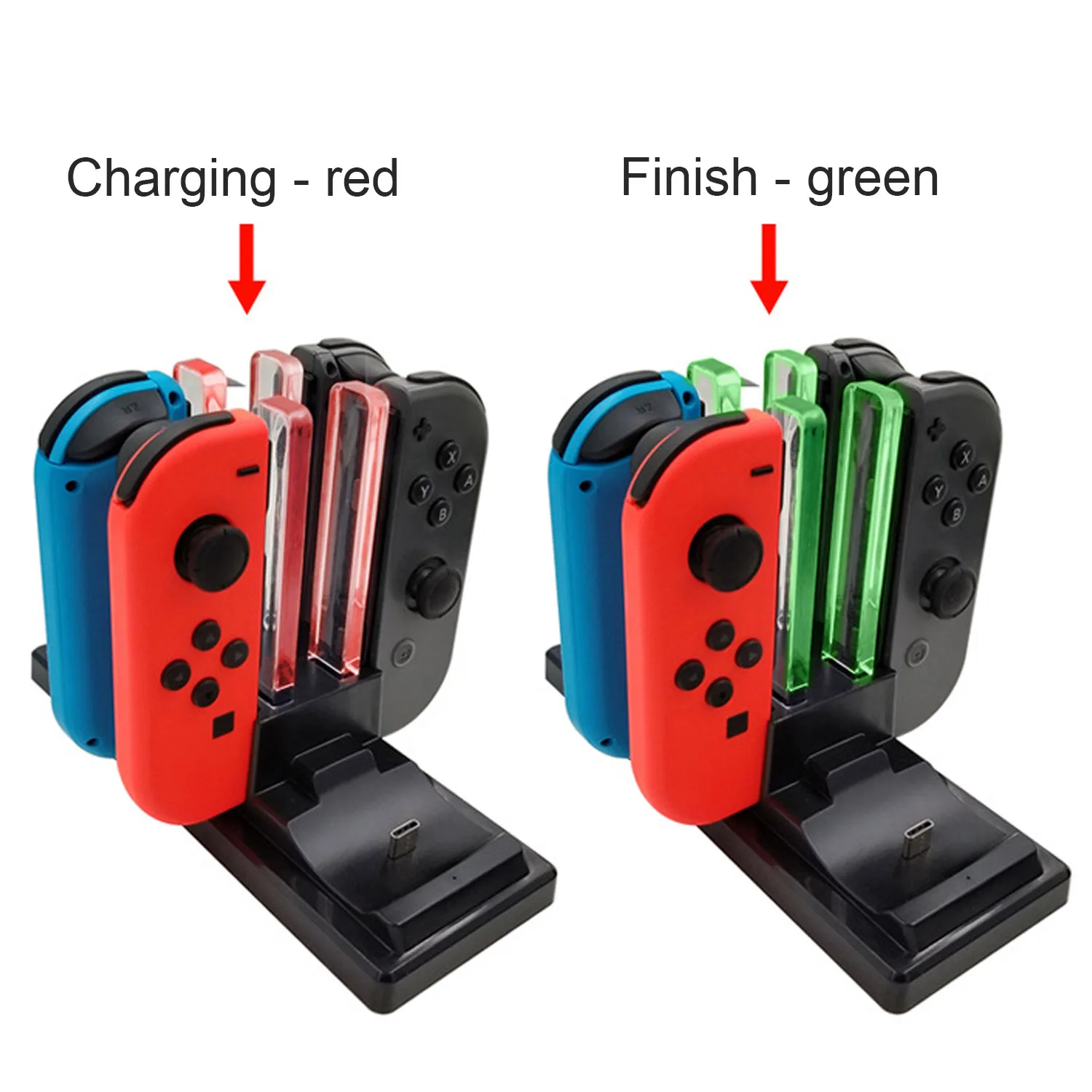 Док станция Bevigac для контроллера Nintendo 6 в 1 зарядная док подставка контроллеров