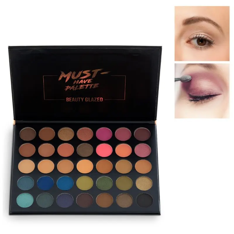 Красота глазурь 35 цветов Длительный Блеск Алмазный пигмент глаза натуральные