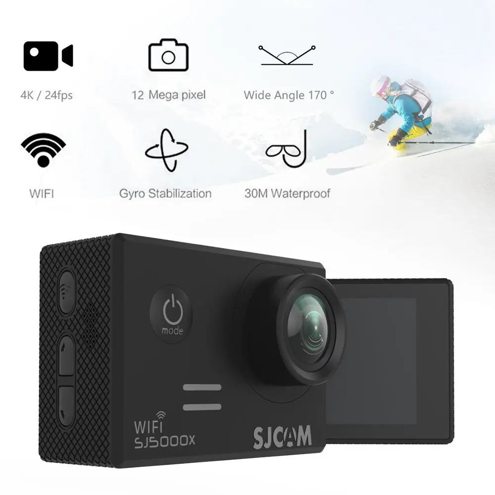 Экшн камера SJCAM SJ5000X Elite Wi Fi 4K 24fps 2K 30fps гироскоп стабилизатор NTK96660