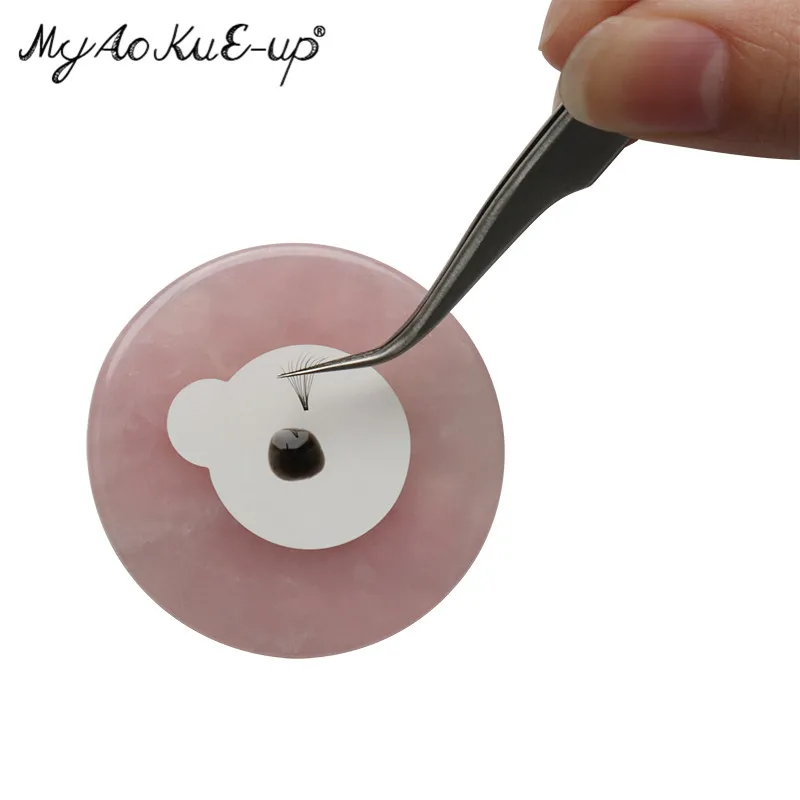 Поддон для клея розовый нефритовый инструмент наращивания ресниц|Накладные