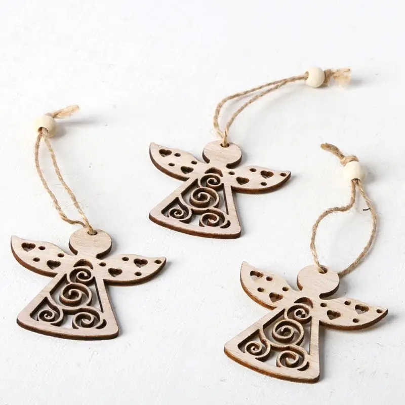 3 шт./компл. винтажная Рождественская елка подвесная подвеска в форме ангела с