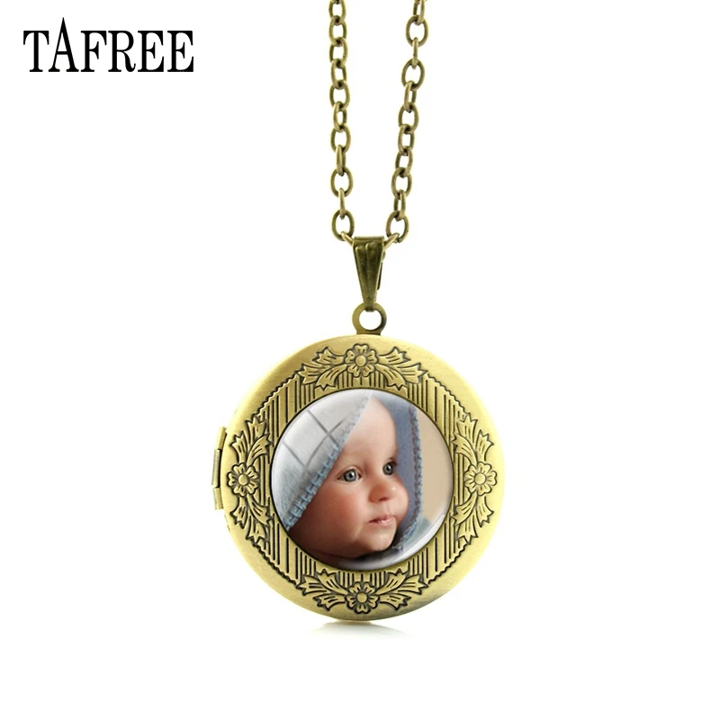 20locketbronze TAFREE индивидуальный фото кулон с текстом ожерелье ручной работы семья ребенок папа мама брат сестра друзья ювелирные изделия NA01 - Окраска металла: 20locketbronze