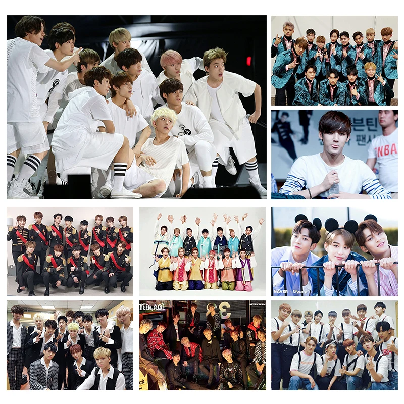 K-POP, 17 плакатов, белая бумага с покрытием, прозрачные печатные плакаты, домашний декоративный Рисунок для бара, наклейки на стену
