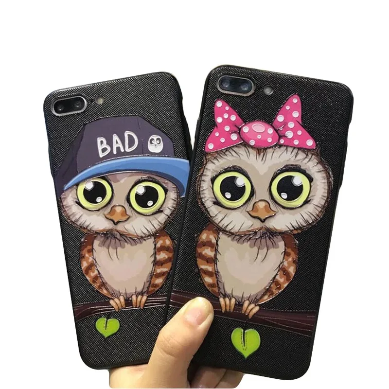 MYSUN Новый Модный 3D рельефный чехол для телефона iPhone 8 8Plus 7 Plus с рисунком мультяшной
