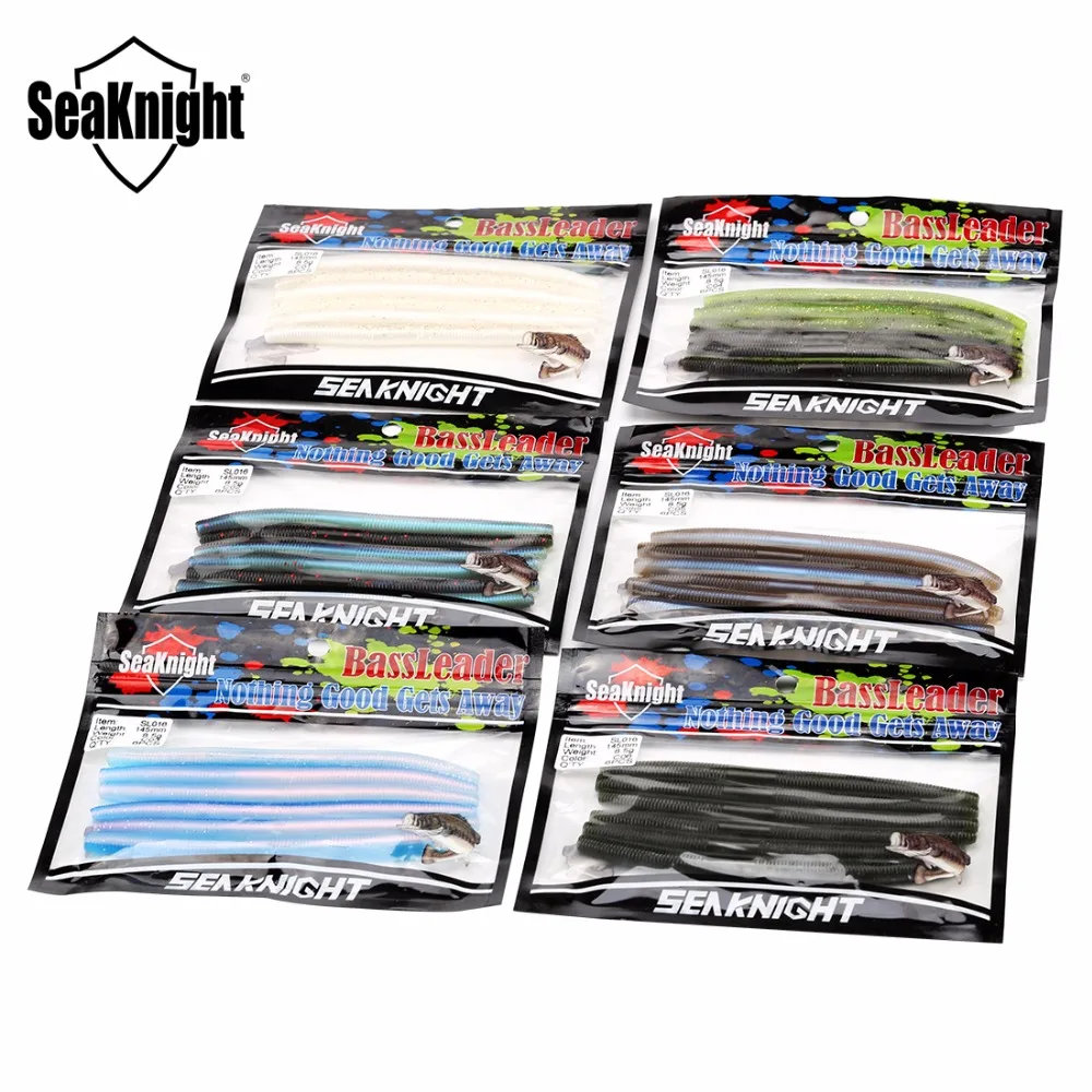 SeaKnight SL016 Мягкая приманка в виде червя 8 5 г 145 мм 6 шт. мягкая рыболовная
