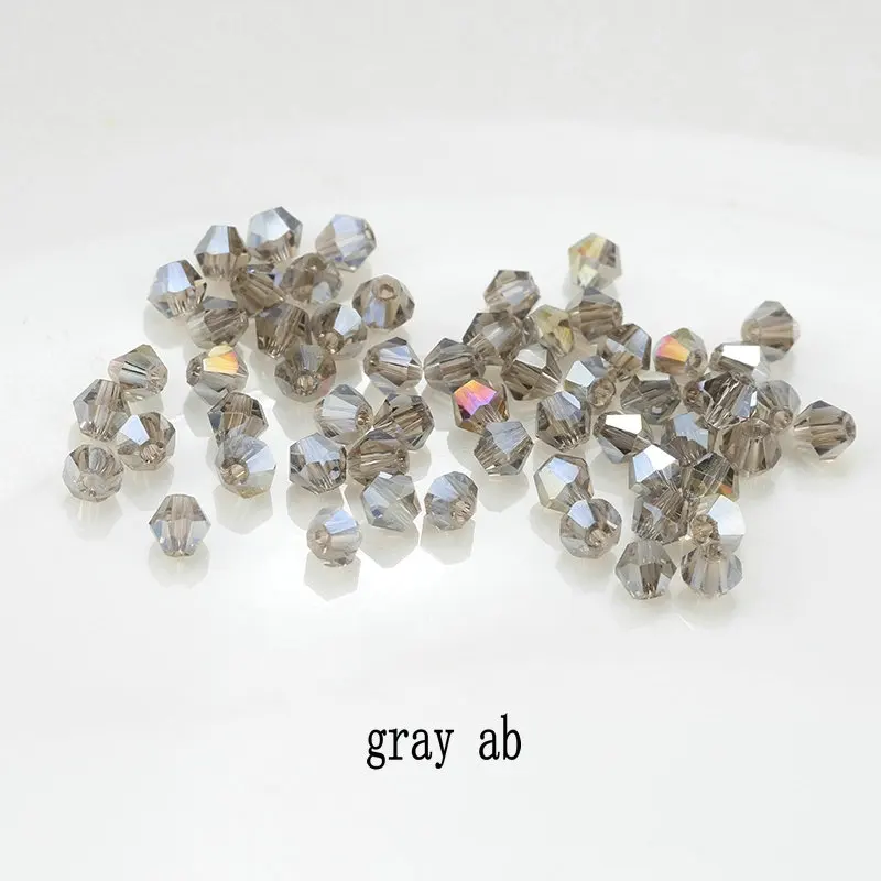gray ab 1000 шт большая сумка красочные 4 мм кристалл Бикона бисер стеклянные бусины Свободные бусины браслет аксессуары - Цвет: gray ab