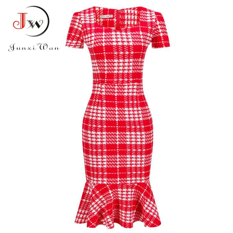 Vestidos летнее женское облегающее платье Русалка размера плюс элегантное офисное