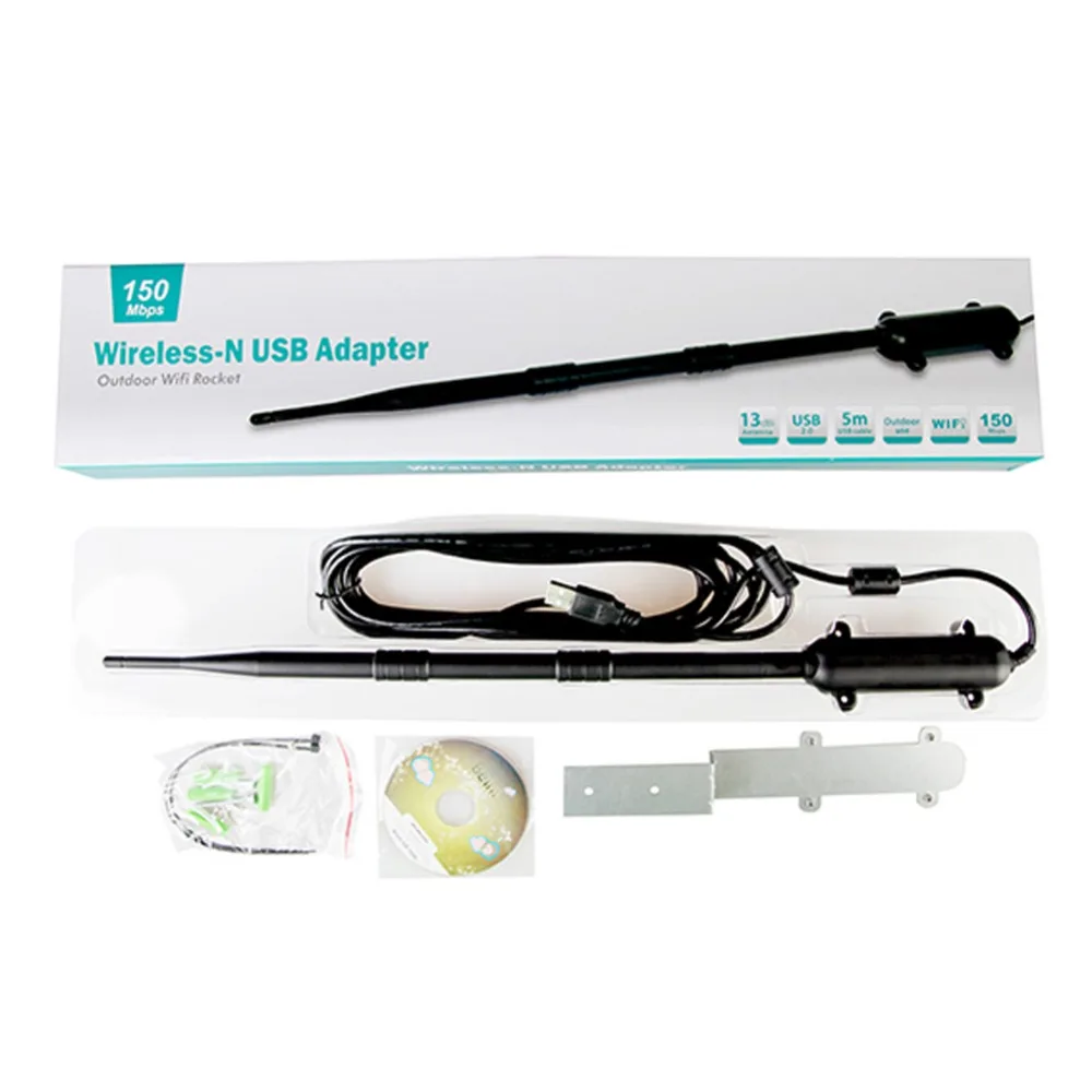 

2.4G Wireless Network Card Outdoor Wifi receiver wireless signal amplifier high power network card waterproof camping equipment