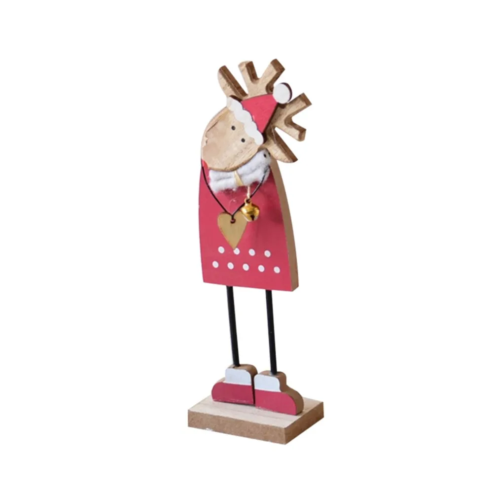 A Merry Christmas elk Деревянные Подвески, украшения орнамент с рождественской елкой деревянные поделки для дома Рождественская вечеринка украшения c913 - Цвет: A