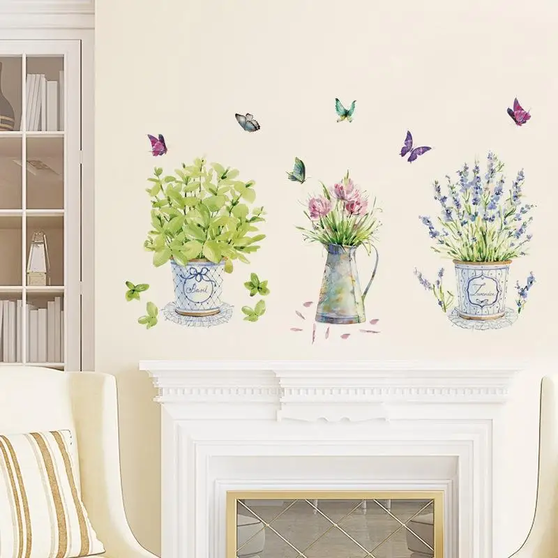LumiParty DIY 60*90 см водонепроницаемые ПВХ наклейки на стену домашний Декор цветочные