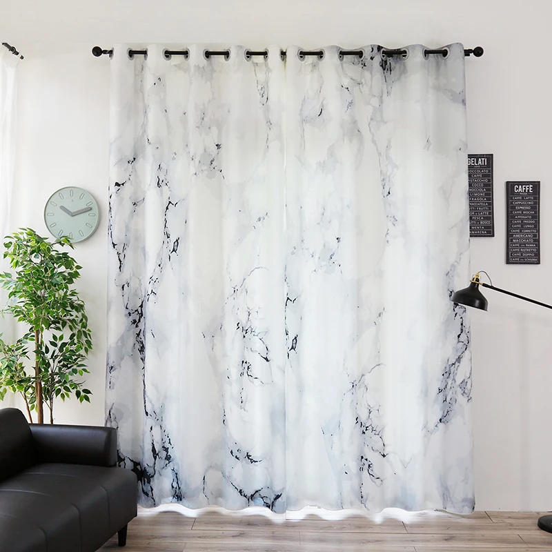 

Tailor 2x Window Draperies Curtain Nursery Kids Children Room Window Dressing Cover 200x260cm Marble White