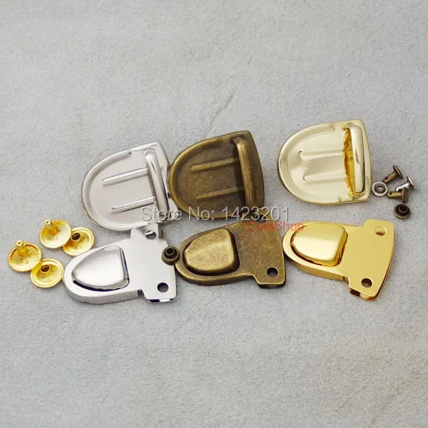 10 шт./лот застежка защелка замок для кожаного чехла сумка Кошелек 3 цвета на выбор