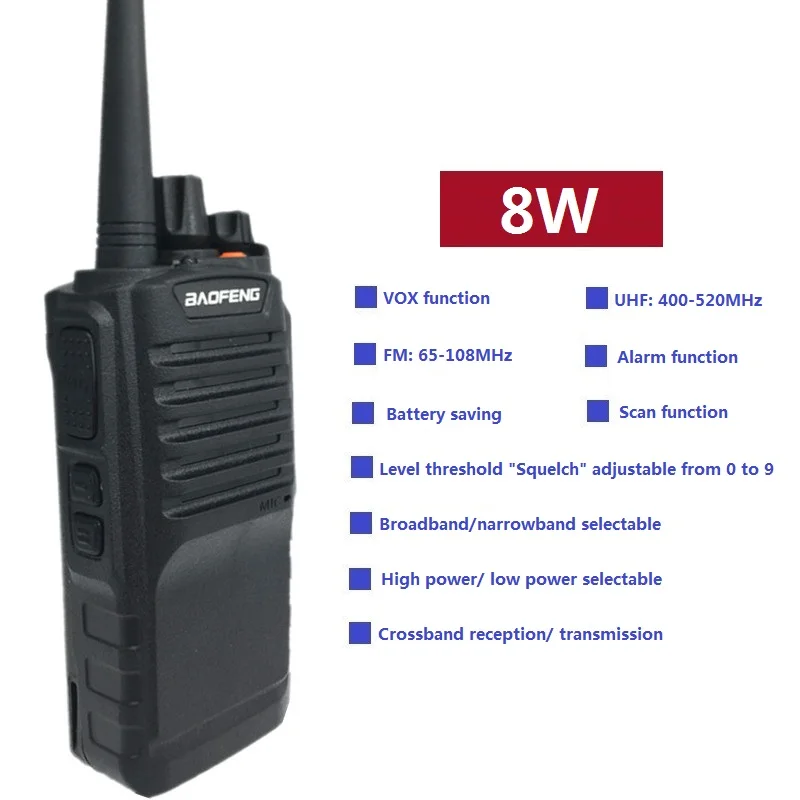 8 Вт Baofeng BF-9700 портативная рация Водонепроницаемый UHF двухстороннее радио Ручной Hf любительский приемопередатчик BF 9700 Ham CB радиостанция PMR