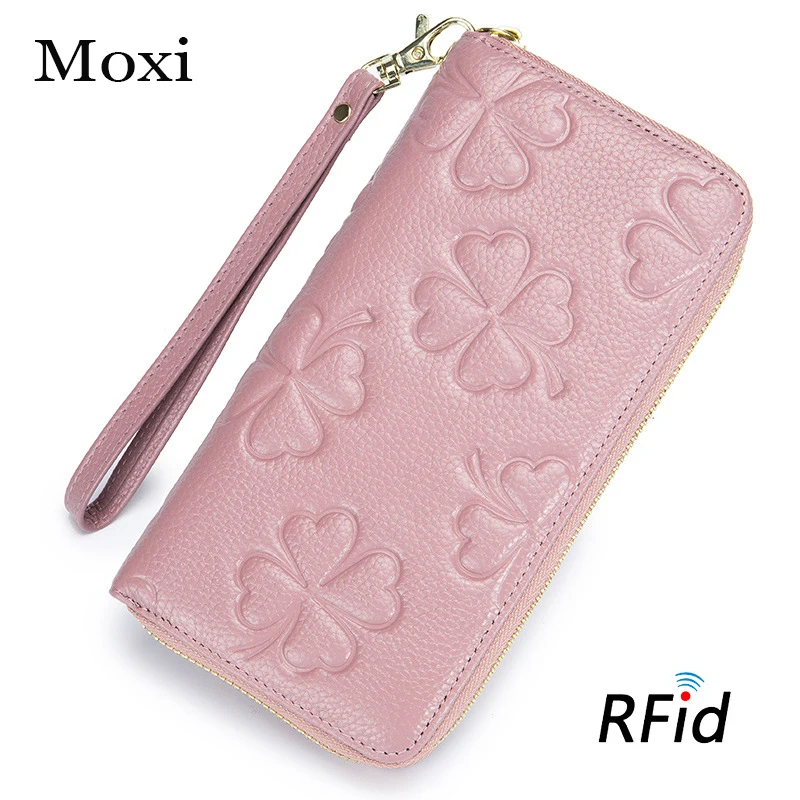 Новый женский кошелек из натуральной кожи Женский воловьей длинный клатч с