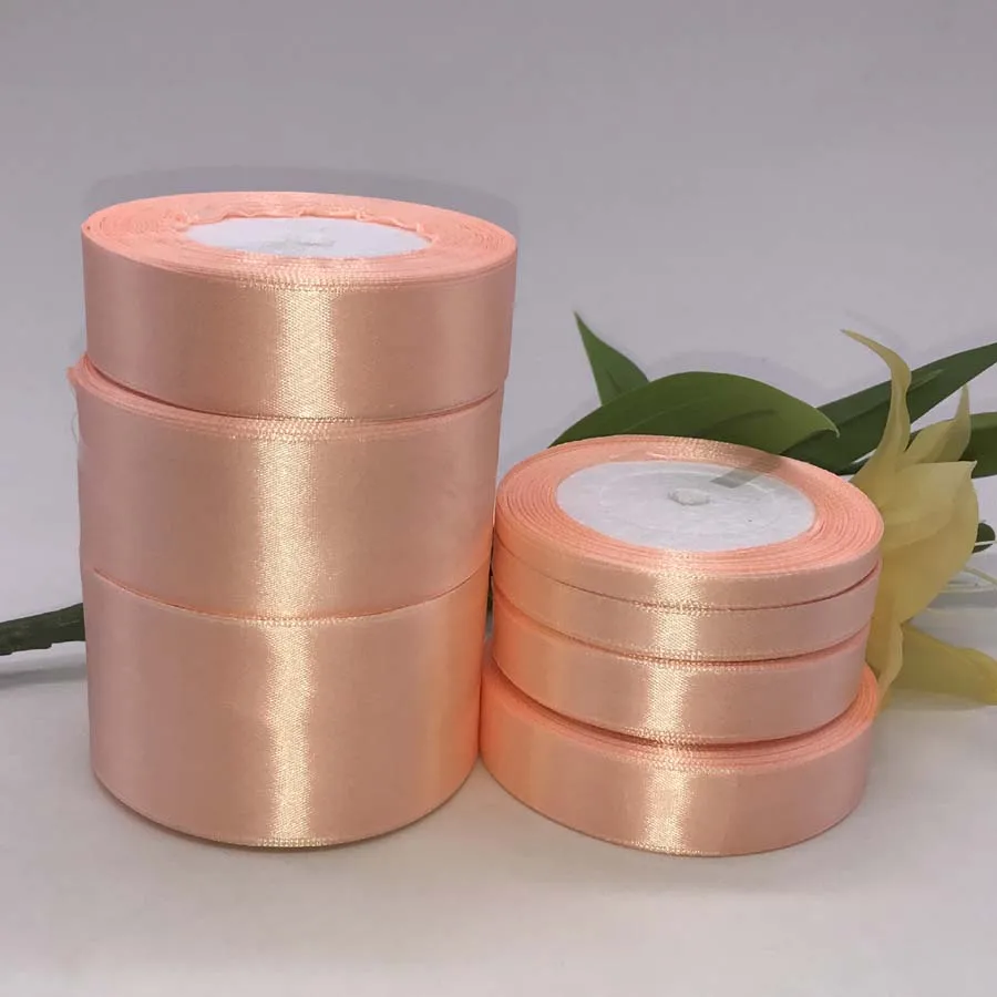 25 ярдов/рулон атласная лента цвета слоновой кости 6/10/15/20/25/40/50 мм|silk satin ribbon|satin