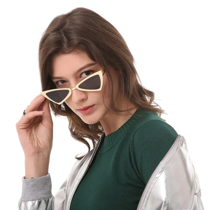 

2018 Arrived Retro Triangle Small Frame Sunglasses Women men Brand Designer UV400 Vintage cat eye Sun Glasses Female Oculos n597