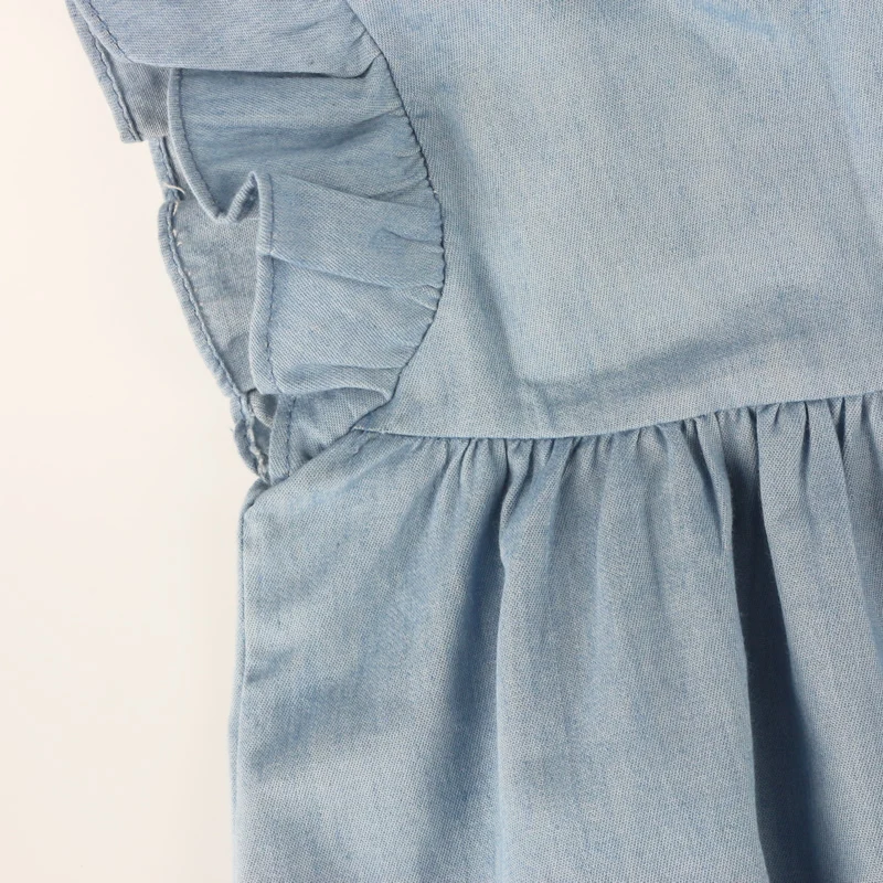 New Denim Baby Girl Dress Pleated Sleeveless Cute Princess Children Clothing Girls Dresses Summer 2018 Casual Kids Clothes | Детская