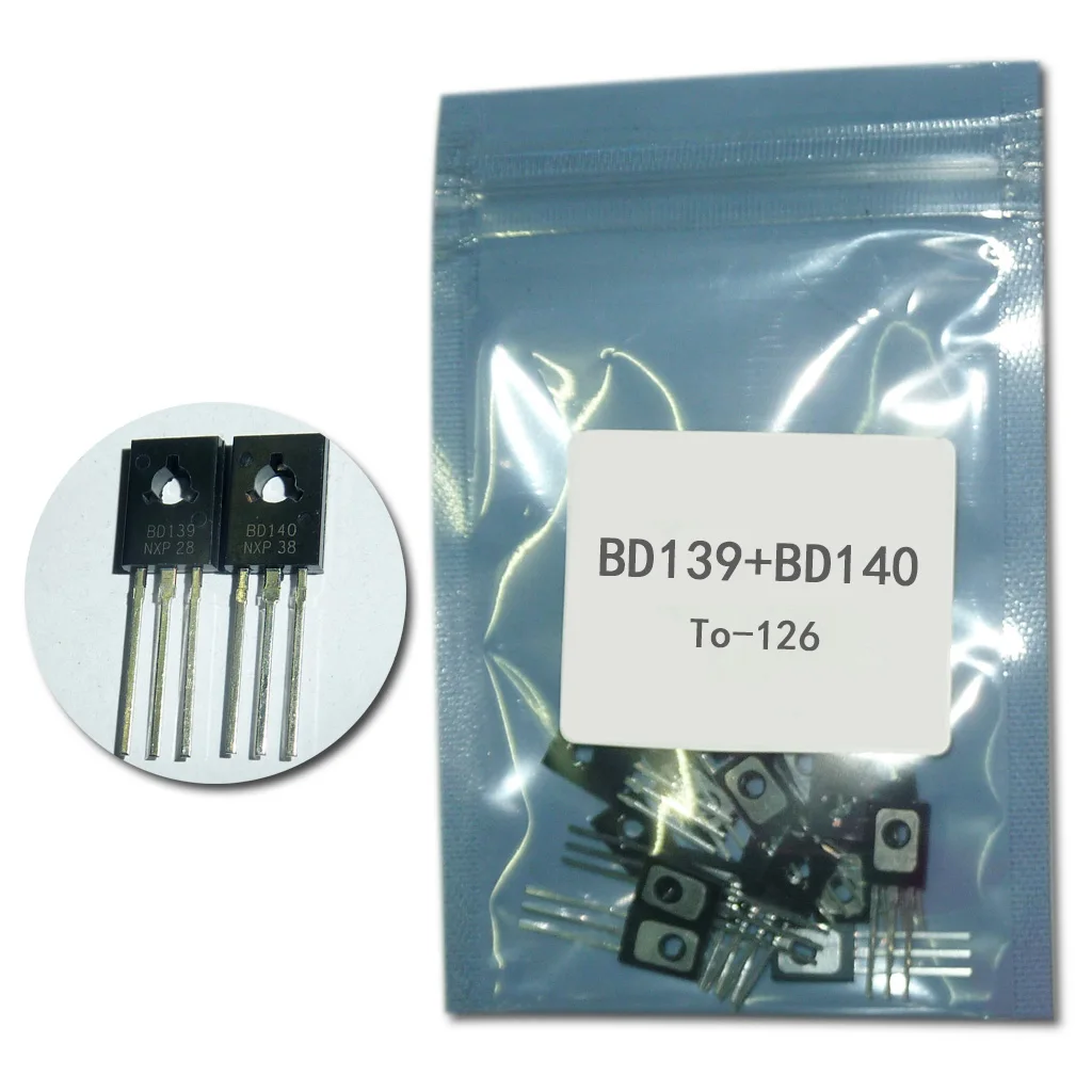 Набор транзисторов TO-126 NPN PNP 80V 1.5A TO126, 20 шт./лот BD139 + BD140, 10 шт.