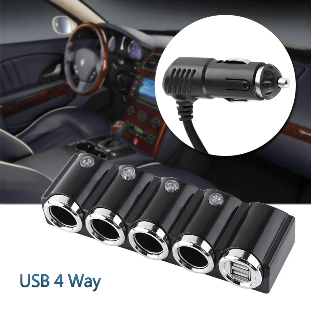 USB разветвитель для автомобильного прикуривателя DC 12/24 в|lighter splitter|cigarette lighter