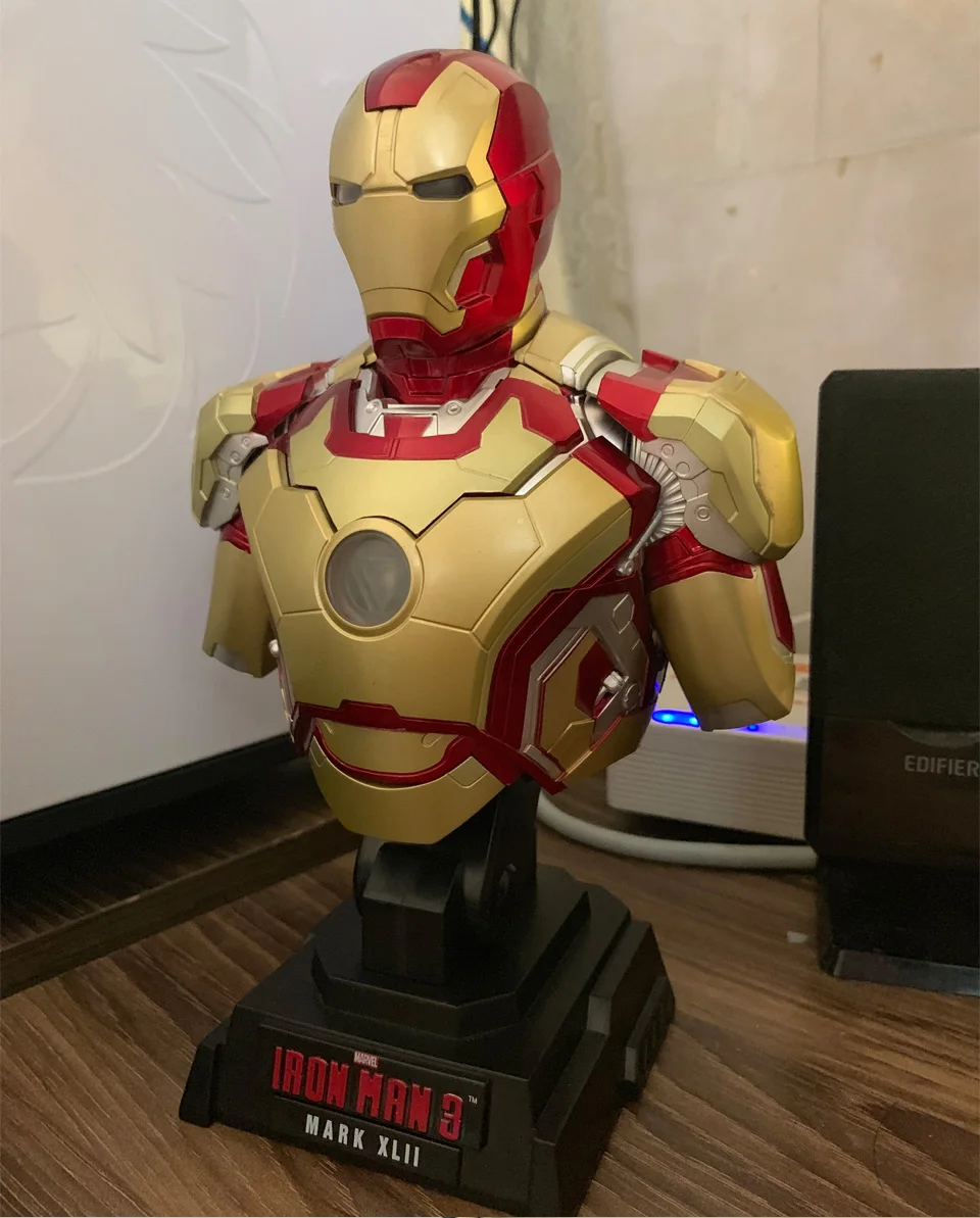 Marvel Мстители Железный человек MK43 MK7 Mark 7 1/4 бюст статуя скульптура модель декоративные украшения