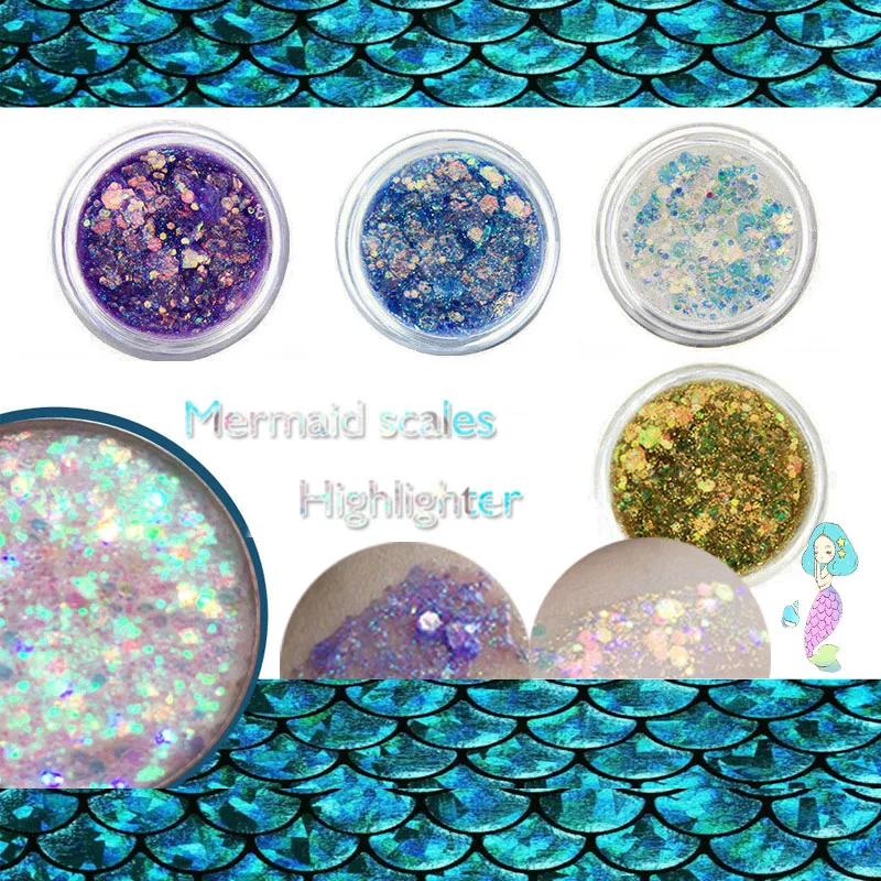 Русалка крем для маскировки дефектов кожи осветить макияж блеск лица светящаяся