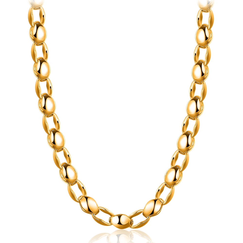 Для мужчин цепи 18kgold Цепочки и ожерелья оптовая продажа Мода золото Цвет 8 мм