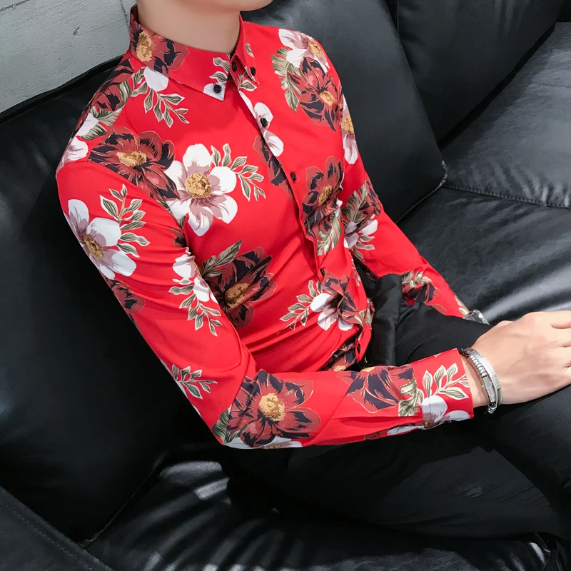 Британский стиль рубашка Для мужчин модные 2019 Осень Новый Slim Fit Мужчин's рубашки
