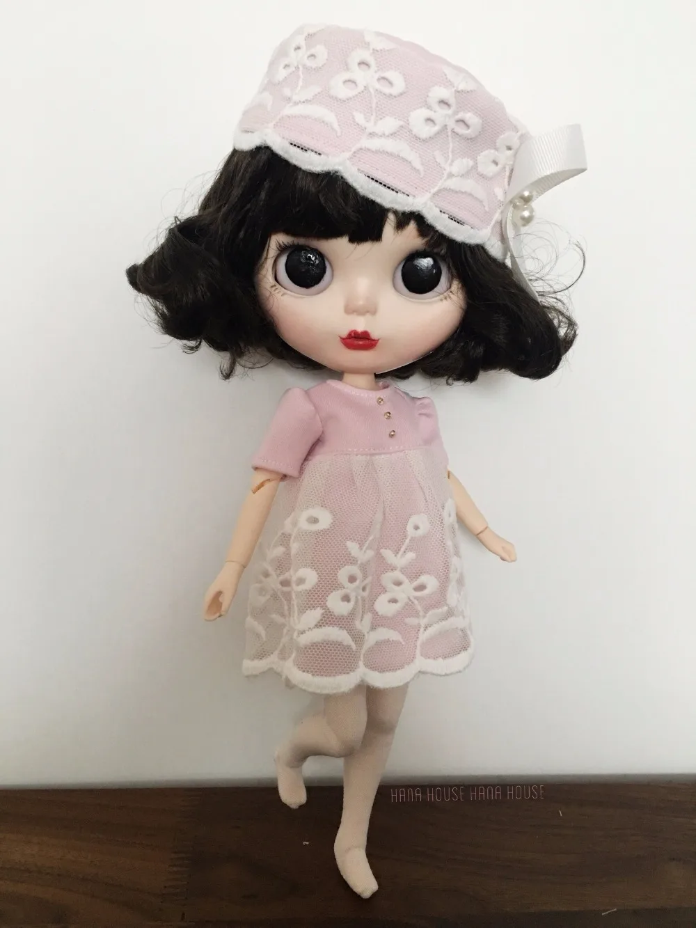 3 шт./компл. Ретро Дамская Одежда для кукол платье + шляпа носки Blyth Licca дамские