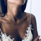 Женское многослойное ожерелье с круглыми бусинами, в стиле бохо