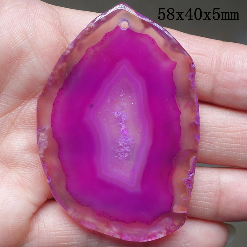 10PCS Free Shipping Slice Crystal Agates Stone Necklace Pendant Jewelry 47-65mm | Украшения и аксессуары